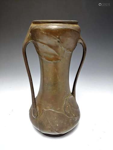 Art Nouveau Japanese Handled Bronze Vase