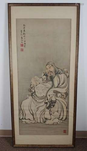 Japanese Watercolor Painting Guan Gong