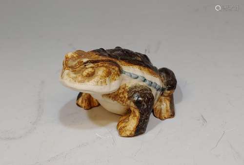 Meiji Era Hirado Pottery Toad