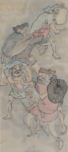 Japanese Painting of a Festival