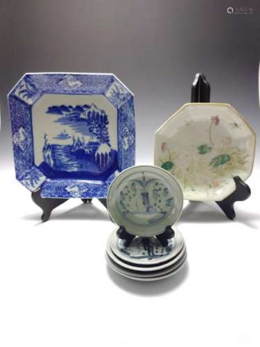 (7) Group of Chinese & Japanese Export Dishes