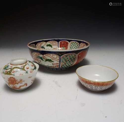 (3) 19th C Chinese Porcelain Bowls