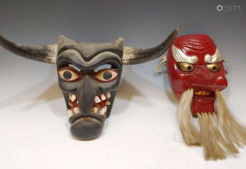 (2) Japanese Noh Theatre Masks