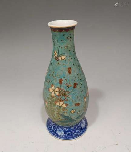 Japanese Meiji Totai Porcelain Cloisonne Vase