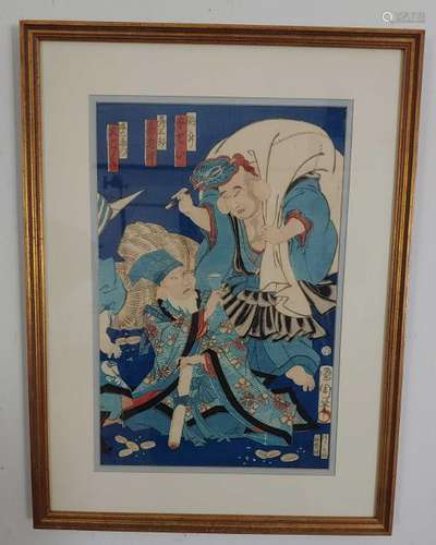 Toyohara Kunichika Japanese Woodblock Kabuki