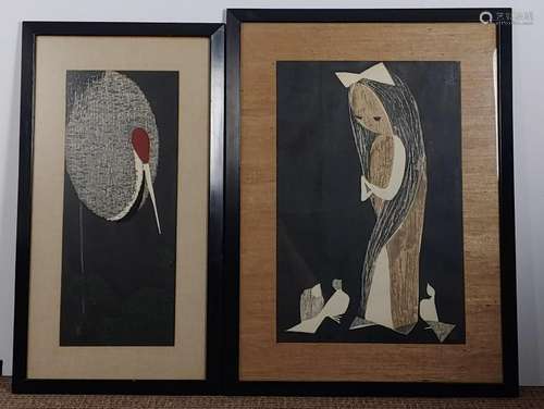 (2) Japanese Woodblocks by Kaoru Kawano