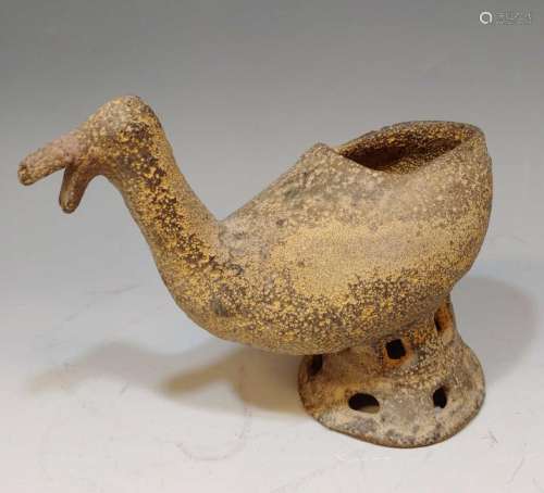 Ancient Silla Period Pottery Duck Vessel