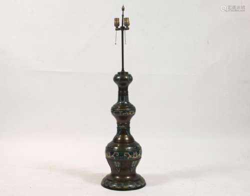 Japanese Cloisonne Floor Lamp, Meiji Period