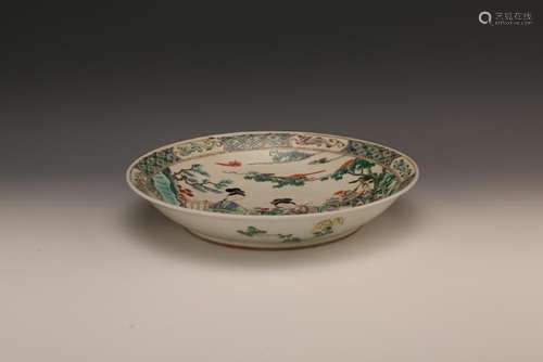 A WUCAI DISH.QING DYNASTY