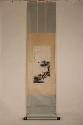 ZHANG DA QIAN HANGING SCROLL.CALLIGRAPHY.(??? 张