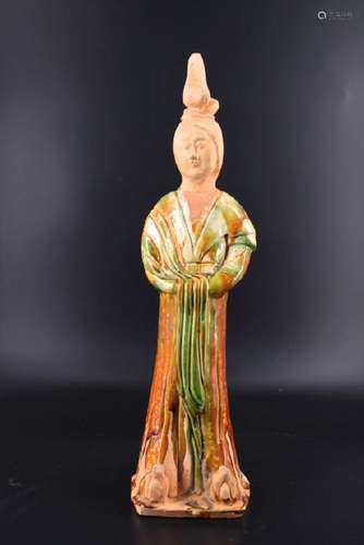 Tang San Cai Ceramic Female Figure