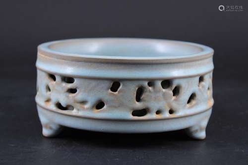 Chinese Song Porcelain Ruyao Brush Pot