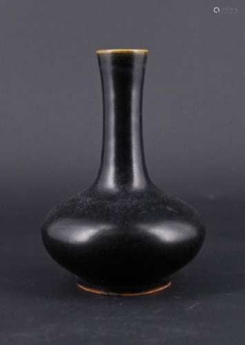 Chinese Qing Porcelain Black Glaze Vase