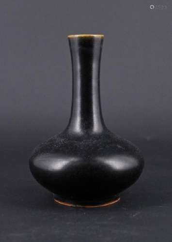 Chinese Qing Porcelain Black Glaze Vase