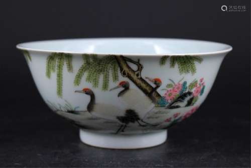 Chinese Qing Porcelain Famille Rose Bowl