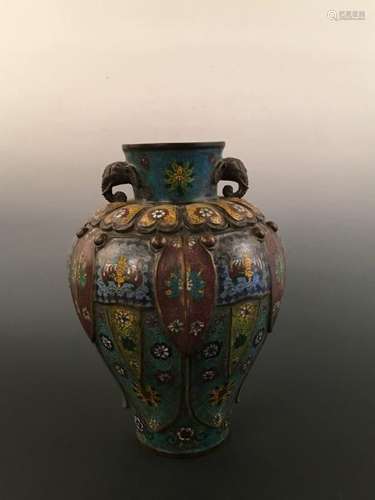 Chinese Cloisonné Bronze Vase