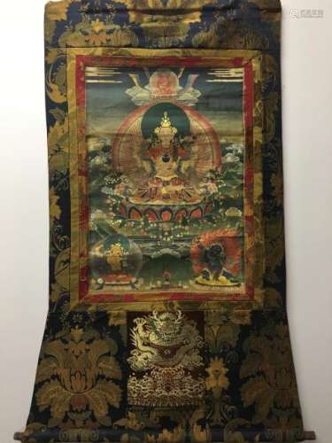 Chinese Hanging Scroll Tibetan Thangka