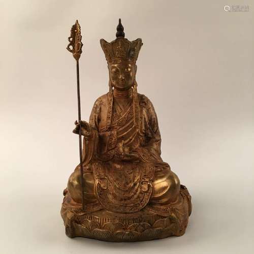 Chinese Gilt Bronze Buddha Statue