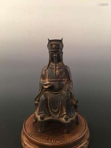 Chinese Gilt Bronze Statute