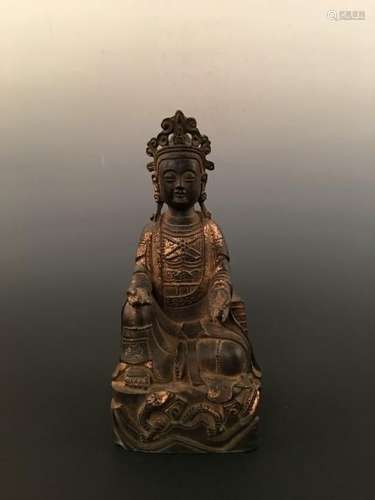 Chinese Gilt Bronze Buddha Statue