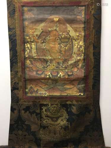Chinese Hanging Scroll Tibetan Thangka of Manjushri