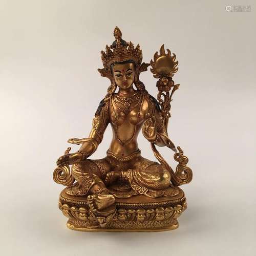 Chinese Gilt Bronze Buddha Statue