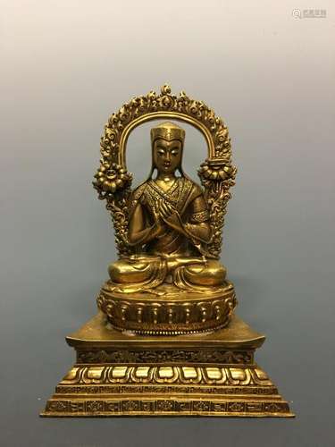 Chinese Gilt Bronzed Buddha Statue