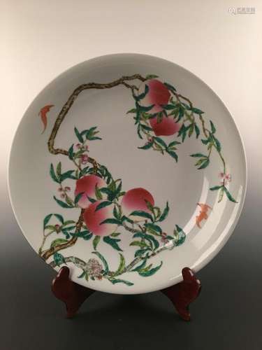 Chinese Famille Rose of Nine-Peach Decorated Porcelain