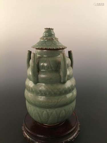 Chinese Longquan Ware Porcelain Pot And Lid