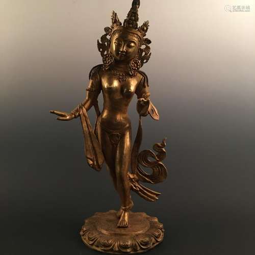 Chinese Gilt Bronze Buddha Statue