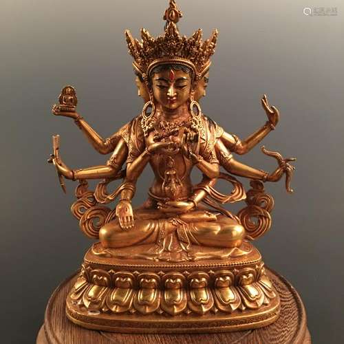 Chinese Gilt Bronze Buddha Statue