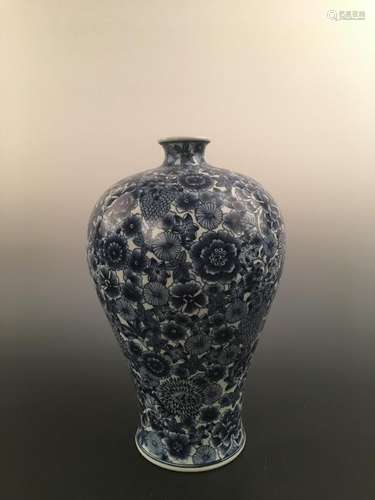 Chinese Blue &White Of Hundreds Flower Pattern