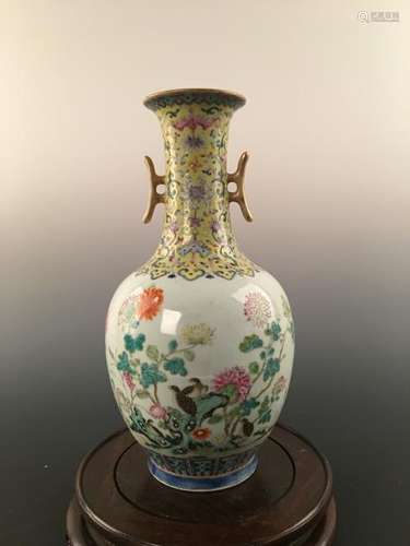 Chinese Famille Rose Flower & Bird Decorated Porcelain