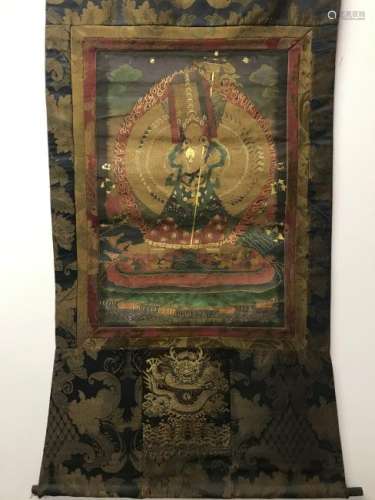 Chinese Hanging Scroll Tibetan Thangka