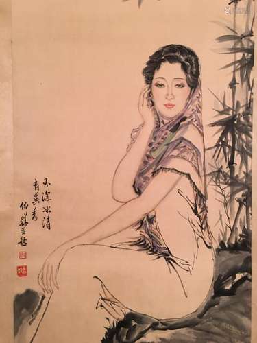 Chinese Hanging Scroll of 'Beauty'