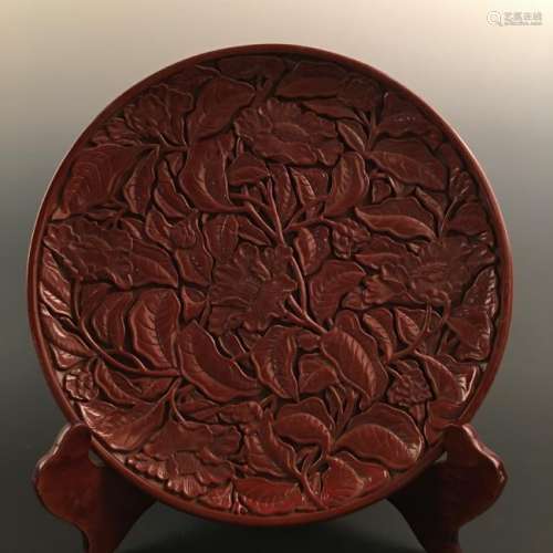 Chinese Lacquare Ware Plate
