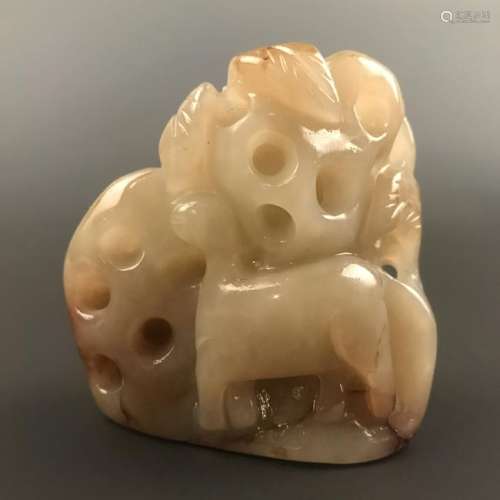 Chinese Carved Jade Figure Openwork