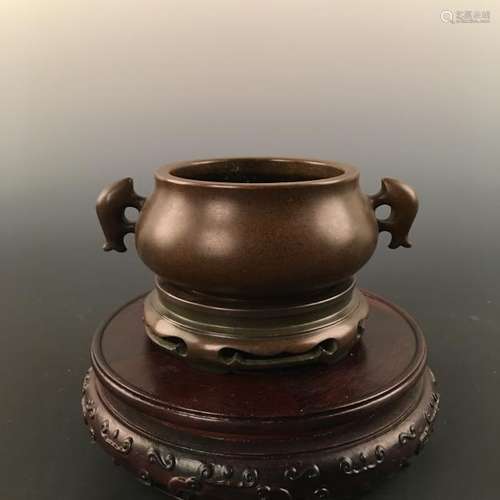 Chinese Brass Censer With Xuande's Mark