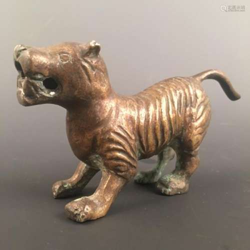 Chinese Bronze Tiger Figure