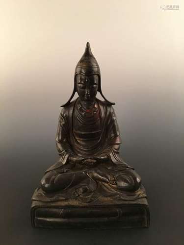 Chinese Gilt Brass Tibetan Buddha Statue