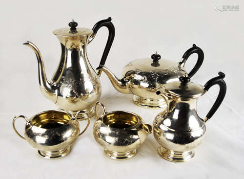 A Canadian Birks 925 Standard Silver Tea and Service Set (5pcs)