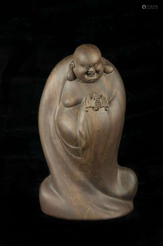 Padauk (Zitan) Laughing Buddha