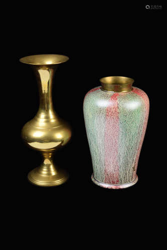 [Indian] Two Brass Vases