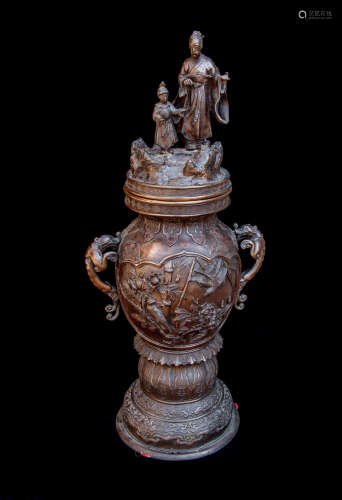 19th Century Bronze Incense Burner 