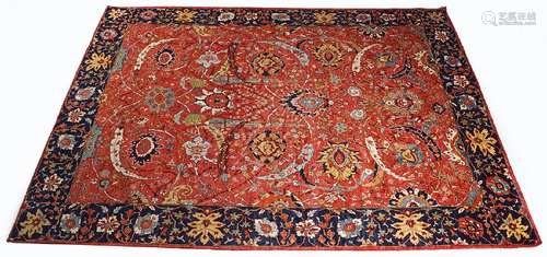 KIRMAN DESIGN SICKLE LEAF CARPET, CIRCA 1980