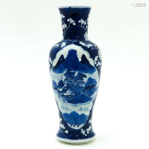 A Blue and White Decor Vase