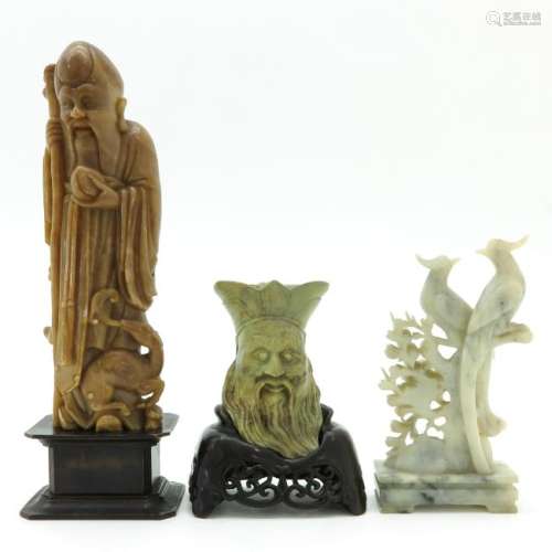 A Collection of Soapstone Sculptures