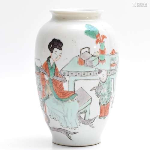 A Famille Verte Decor Vase