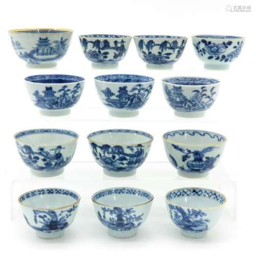 Thirteen Blue and White Decor Cups