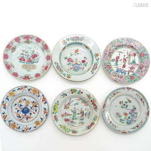 A Collection of Six Diverse Plates